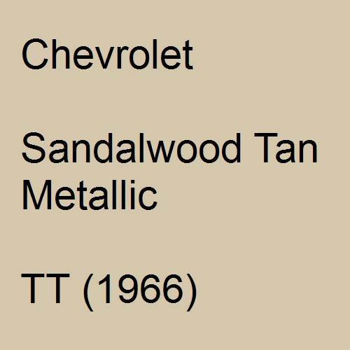 Chevrolet, Sandalwood Tan Metallic, TT (1966).